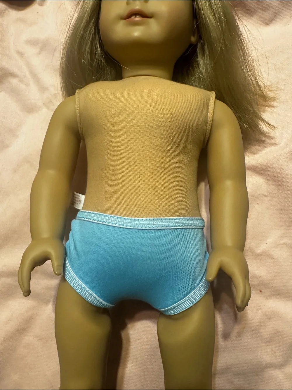 American Girl Doll JLY #3 Blonde Hair W/Bangs Blue Eyes AG Outfit & OB Gown